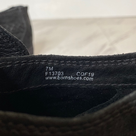 Born Sylvia Distressed Leather Black Bootie 7M - Picture 12 of 14